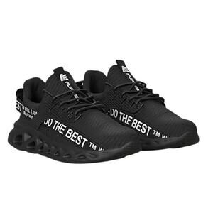 Furuian Mens Size 11.5 Black Sneakers Steel Toe Lace Up Low Top Safety Shoes